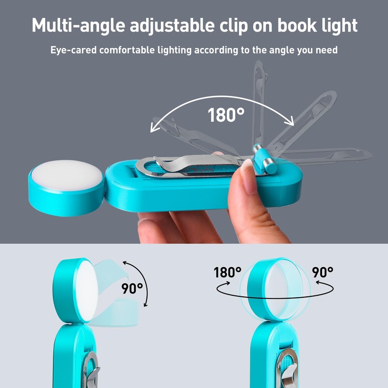 VAVOFO USB Rechargeable Book Light, Blue Light Blocking, Amber Light