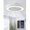 LEDIARY 20 Inch Low Profile Ceiling Fan With Light, Led