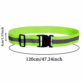 2-Pack Adjustable Reflective Safety Belts - High-Visibility Elastic Waistband for Runners & Cyclists - Nighttime Visibility Sash for Adults & Kids - Ideal for Jogging, Walking & Biking