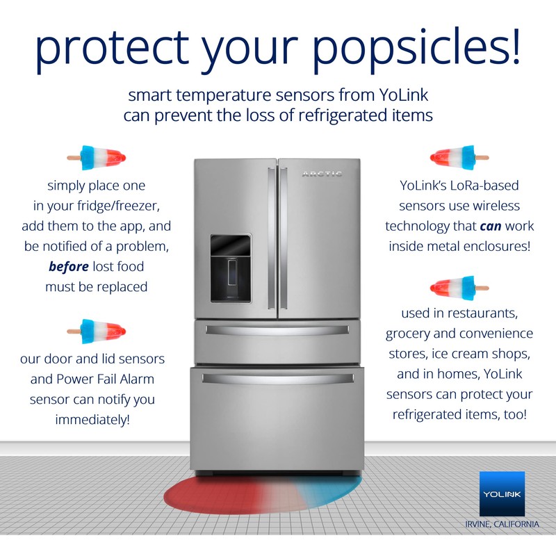 YoLink Weatherproof Fluid, Air, Surface Extreme High/Low Temperature Sensor with