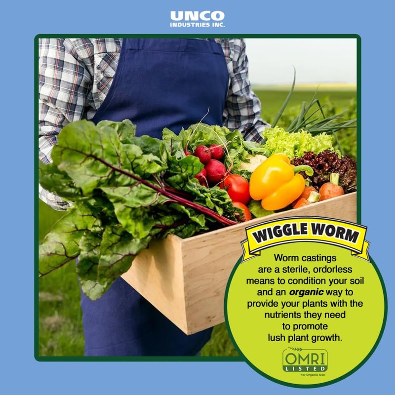 Wiggle Worm 100% Pure Organic Worm Castings Fertilizer, 4.5-Pounds -