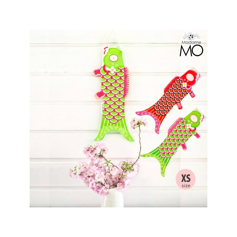 Madame MO Organic Cotton KOINOBORI Koinobori Mini Akai 45cm