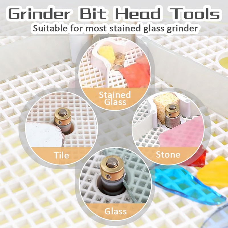 BeQell 3/4 Inch Brass Core Stained Glass Grinder Bits -