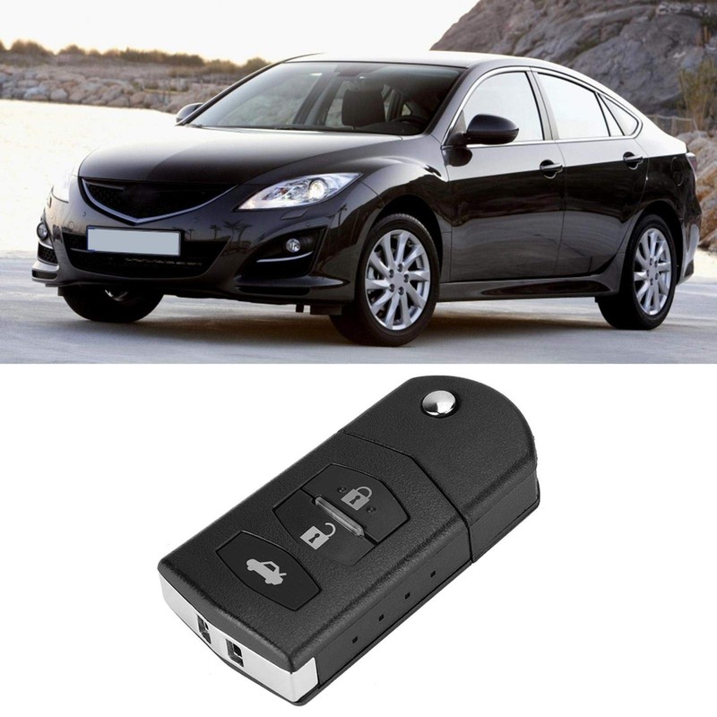 Flip Key Case, Qiilu Key Fob Case, 3 Buttons Car