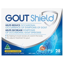 Gout Shield Effervescent Sachets 3.2g Lemon Flavoured 28Pk