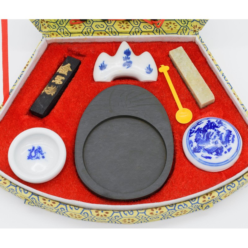 Chinese Calligraphy & Oriental Ink Writing/Paint Set - Includes 4