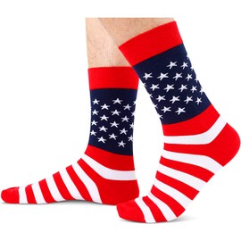 HAPPYPOP American Flag Patriots Gifts - Republican Gifts for Men, America Flag Patriots Socks, USa Patriotic Socks