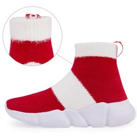 Santiro KidsToddler Shoes Boys Girls Slip On Shoes Lightweight Knit Athletic Shoes High Tops Sneakers Red 10 M US