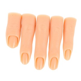 5 piezas Mano Práctica para Uñas con Dedos de Silicona Naturales Modelo Insertable para Entrenamiento de Arte Uñas Herramienta Versátil para Exhibición y Práctica Profesional