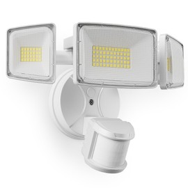 Onforu 75W LED Motion Sensor Outdoor Lights, Dusk to Dawn Flood Light Outdoor Motion Sensor, Hardwired Security Lights Floodlights Outside 7500LM 6500K Daylight IP65 Waterproof (White)