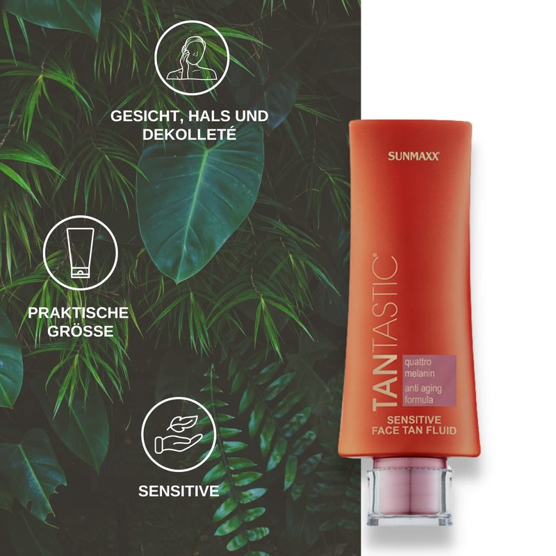 Tantastic Sensitive Face Tan Fluid, Tanning Accelerator, Pre Sun Facial