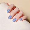 XEAOHESY 12 Sheets 168 Pieces Blue Solid Color Nail Polish