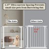 WAOWAO 1.37" Ultra Narrow Spacing Gate with Adjustable Cat Door
