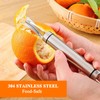 Orange Citrus Peelers 2PCS Upgraded - Stainless Steel Slicer Cutter