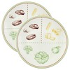 Cornucopia Ceramic Portion Control Plates (Set of 2); Microwave-Safe