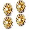 4 Pack 4 Inch Turbo Diamond Cup Grinder, 12 Segments