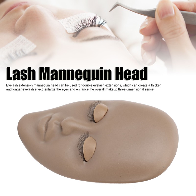 Lash Mannequin Head Reusable Soft Rubber 3D Effects Replaced Eyelids