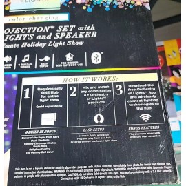 Gemmy Orchestra of Lights LED Projection Set w/ 3 Spotlights & Speaker 5286312