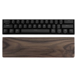 SHIDOW Walnut Keyboard Wrist Rest, Gaming Walnut Keyboard Wrist Pad, Wrist Rest Palm Rest, Hand Pad Holder, Palm Rest for Office and Gaming(Walnut Wood 1Pc 61Keys)