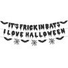 Halloween Banner with Bat and Spider Web Garland- Bloody Bat