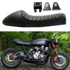 Black Vintage Cafe Racer Hump Seat Retro Saddle For CB