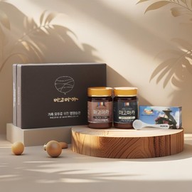 Maca powder gift set for couples, 1 bottle each of black + red maca, 100% maca powder from Peru / 부부용 마카 파우더 선물세트 블랙+레드 마카 각1병 페루산 마카 100% 분말 가루