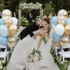 Dusty Blue Balloons, 62PCS Birthday Balloons Pack 12 Inch