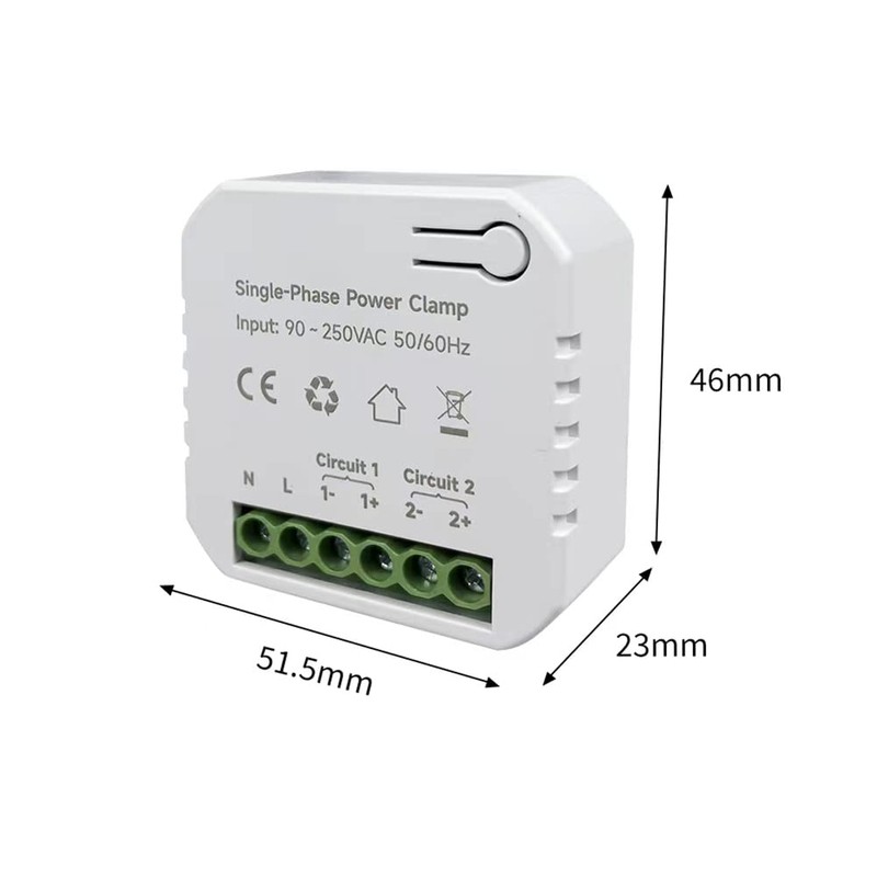 Qezodsx Tuya Smart Life WiFi Energy Meter 80A with CT