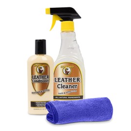 HOWARD Kit 2 en 1 | Limpiador y Bálsamo Acondicionador de Piel y Cuero | Ideales para Limpiar e Hidratar cualquier tipo de Piel y Cuero | Para Zapatos, Muebles, Interiores de Autos | 473ml y 236ml