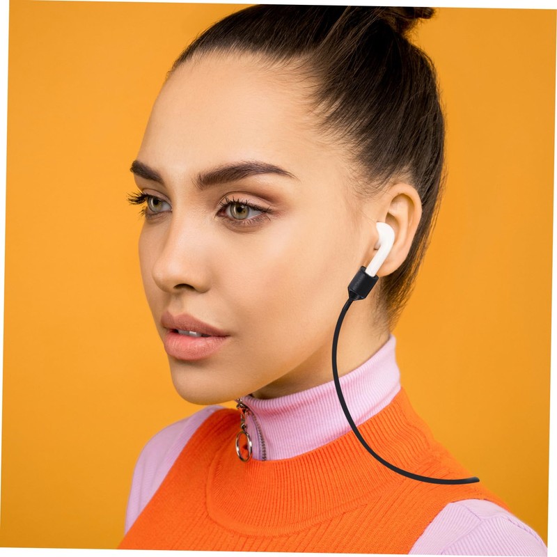 IWOWHERO 4Pcs Magnetic Earbud Lost Leash Flexible Earphone Lanyard Compatible