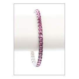 Bonjoc Women's Stretch Bracelet with Crystals, Brass-copper alloy