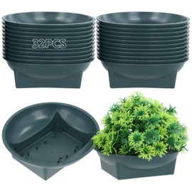 Lnrueg 32 Pcs Floral Supplies Green Bowls for Flower Arrangements, Floral Arrangements Bowls for Holiday Wedding Fresh Flower Decoration Supplies