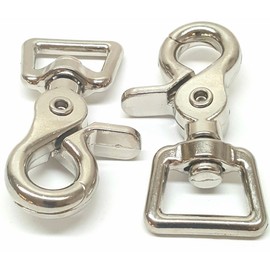 3/4" Scissor Swivel Trigger Snaps For Reins, Leashes, And More (2 Pack) Nickel Plated Durable Hardware