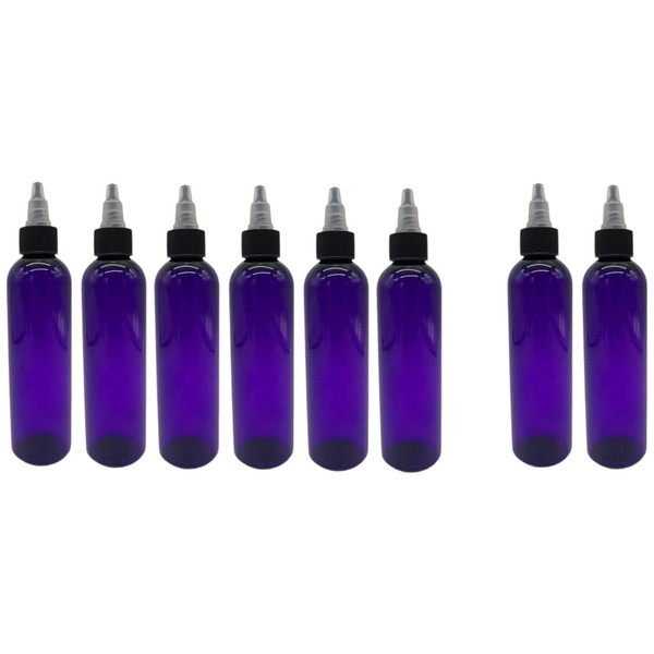 Natural Farms 4 oz Plastic Purple Cosmo BPA FREE Bottles