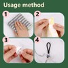 YMCLUB 30 PCS Clear Adhesive Wall Hooks - Transparent Acrylic,