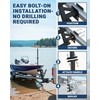 Toplamper Boat Trailer Steps with Handrail Heavy-Duty Boat Boarding Step