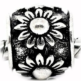 New Sun Flower Bead European Bead Compatible for Most European Snake Chain Charm Bra SE1288SP