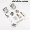 Probrico 6 Pack -Brushed Nickel Entry Knob and Single Cylinder