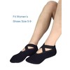 Toes&Feet 2-Pack Black Padded Cushion Barre Yoga Pilates Socks with