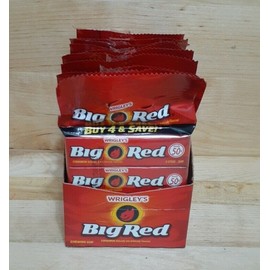 Wrigley 10 PACKAGES: Wrigleys Big Red chewing gum, Cinnamon TOTAL 10 x 4 x 5 TOTAL = 200