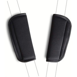 3 piezas de fundas para correas de asiento de cochecito de bebé y protector de entrepierna color negro, suaves, universales para recién nacidos, bebés, niños, cubiertas de cinturón de seguridad para