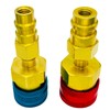 R1234YF Quick Coupler Kit, R1234yf to R134a Adapter,High Low Side