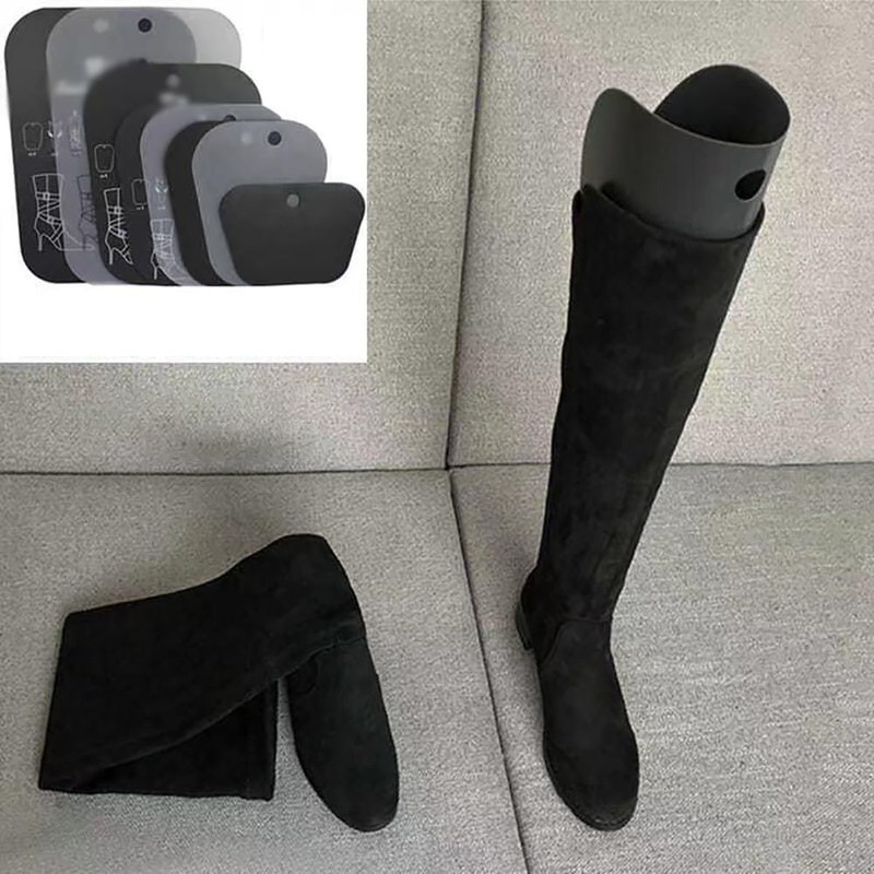 HugeDE 2 Pairs 12 Inches Tall Boot Supports Plastic Boot