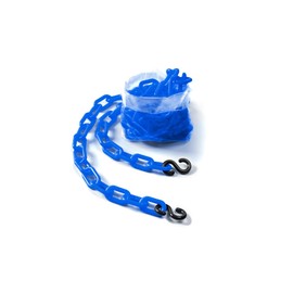 Plastic decorative safety security chain 10FT, Crowd Control Center (BLUE+SHOOKS)