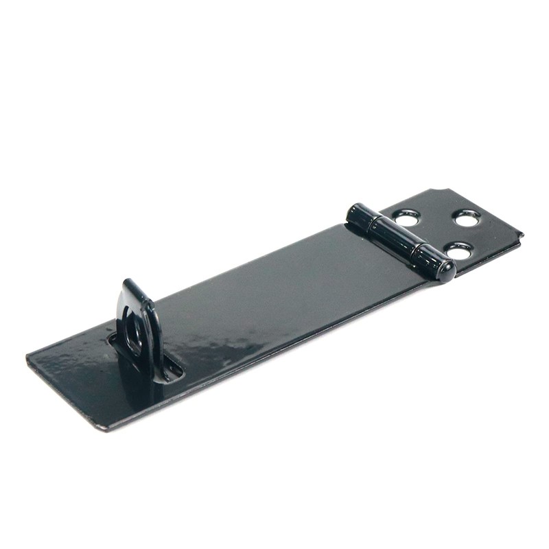 Tsnamay 4Pcs 4Inch Padlock Hasp, Door Slide Latch Lock Black