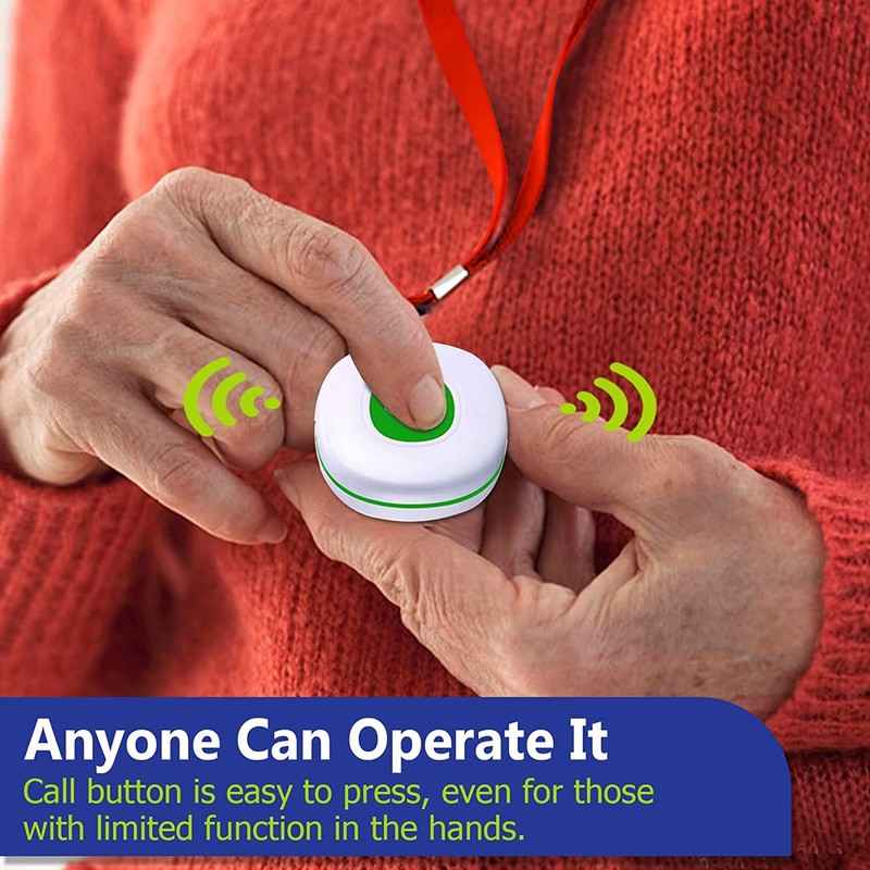 Daytech Wireless Caregiver Pagers SOS Call Button for Elderly Patient
