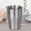 Stainless Steel Coffee Pitcher Cup with Scale 900ml, Household Silver