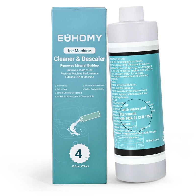 EUHOMY Ice Machine Cleaner Descaler, 16 Fl OZ Ice Maker