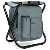 Outplea Lightweight Folding Backpack Cooler Stool Heavy Duty 350lbs, Portable