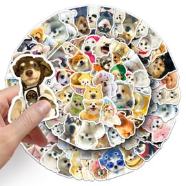 100 PCS Cute Dog Stickers Vinyl Waterproof Stickers for Teens,Adults,Boys,Girls,Kids,Children Decals for Skateboard,Laptop,Phone,Luggage,Computer,Bicycle,Water Bottle